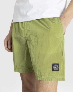 Stone Island Short De Bain Nylon Metal Citron | Shorts