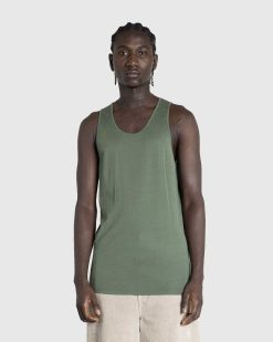 Lemaire Rib Debardeur Vert Fume | Vetements D'Exterieur