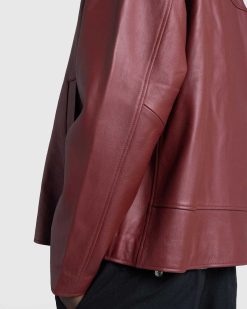 Highsnobiety HS05 Veste En Cuir Napa Bordeaux | Vetements D'Exterieur