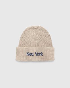 Highsnobiety Bonnet Neu York Beige | Accessoires D'Hiver