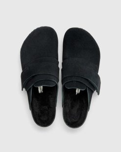 Birkenstock Shearling Nagoya Ardoise/Noir | Des Sandales