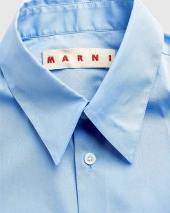 Marni Chemise Boutonnee Tissee Bleu Iris | Chemises