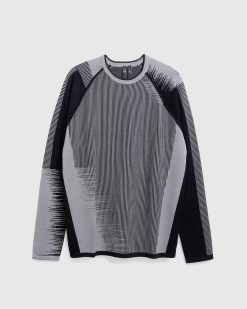 Y-3 Pull En Tricot A Logo Noir/Gris | Tricots