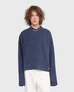 Martine Rose Pull Oversize Col V Indigo | Tricots