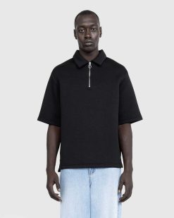 Trussardi Polo De Plongee A Quart De Zip Noir | T-Shirts