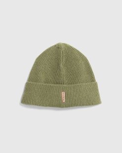 Acne Studios Bonnet Laine Cachemire Vert Olive | Accessoires D'Hiver