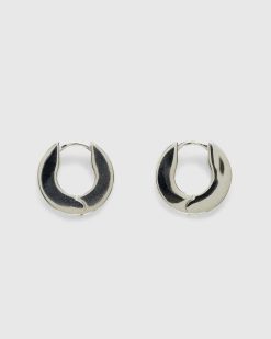 Hatton Labs Boucles D'Oreilles Creoles Edge Argent | Bijoux