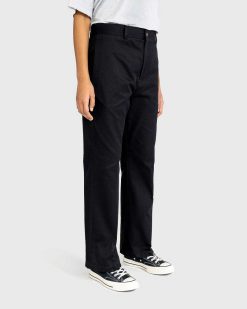 Acne Studios Pantalon Ajuste En Laine Melangee Noir | Pantalon