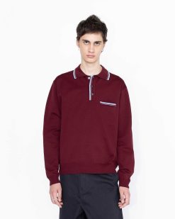 Highsnobiety HS05 Polo Maille Manches Longues Bordeaux | T-Shirts