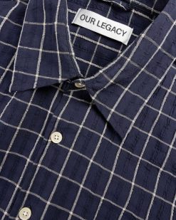 Our Legacy Chemise Ci-Dessus Carreaux Mediterraneens Fonces | Chemises