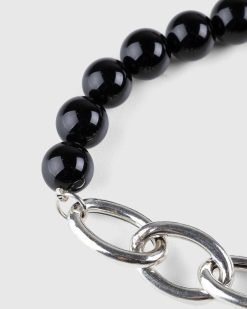 Jil Sander Collier Solidity 4 Argent/Noir | Bijoux