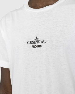 Stone Island Archivio Lino Watro T-Shirt Blanc | T-Shirts