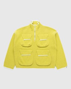 Bonsai Pull Cargo Demi-Zip Jaune | Tricots