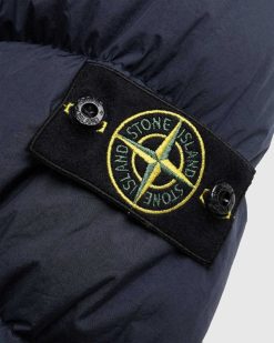 Stone Island Doudoune Nylon Recycle Teinte En Vetement Bleu Marine | Vetements D'Exterieur