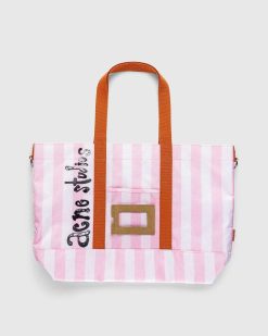 Acne Studios Tote Bag Rose Clair/Blanc Casse | Sacs