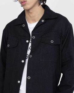 Acne Studios Veste En Serge Noir | Vetements D'Exterieur