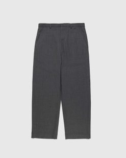 Acne Studios Pantalon Ajuste En Laine Melangee Dark Grey Melange | Pantalon