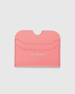 Acne Studios Porte-Cartes En Cuir Rose Electrique | Portefeuilles