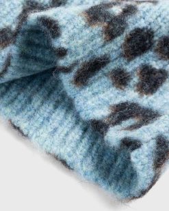 Dries van Noten Bonnet Tricot Mousse Bleu | Accessoires D'Hiver