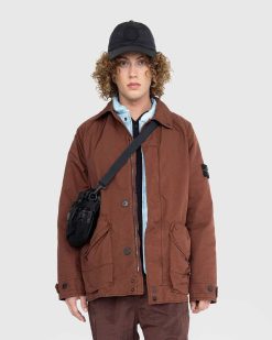 Stone Island Doudoune David-Tc Marron/Bleu | Vetements D'Exterieur