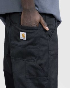 Carhartt WIP Pantalon Double Genou Noir/Rince | Pantalon