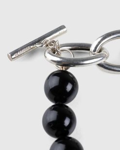 Jil Sander Collier Solidity 4 Argent/Noir | Bijoux