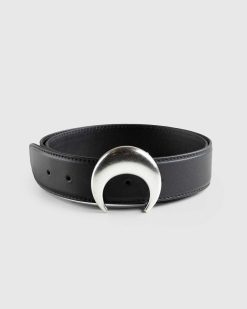 Marine Serre Ceinture Boucle En Cuir Vegetal Noir | Ceintures