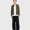 Acne Studios Polo Laine Cardigan Olive Fonce | T-Shirts