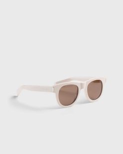 Saint Laurent Lunettes De Soleil A Monture Ronde Sl 571 Ivoire/Marron | Des Lunettes De Soleil