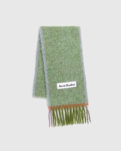 Acne Studios Echarpe Laine Mohair Vert Herbe | Accessoires D'Hiver