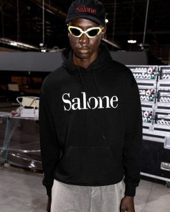 Salone del Mobile Sweat A Capuche Logo Noir | Sueurs