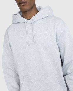 Stockholm Surfboard Club Sweat A Capuche Bjorn Logo Gris Melange | Sueurs