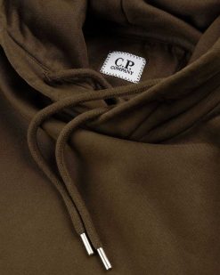 C.P. Company Sweat A Capuche Avec Details De Lentilles Ivy Green | Sueurs