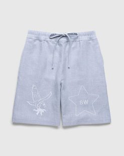 Saintwoods Short De Gym En Lin Sw Bleu Clair | Sous-Vetement