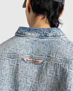 Acne Studios Chemise En Jean Monogram Bleu/Beige | Chemises