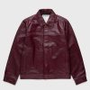 Highsnobiety HS05 Veste En Cuir Bordeaux | Vetements D'Exterieur