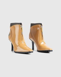 Veneda Carter Botte Mi-Longue Zippee En Cuir Verni De Ble | Bottes