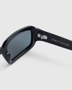 Port Tanger Mektoub Acetate Noir/Verres Noirs | Des Lunettes De Soleil