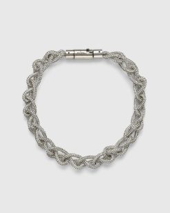 Acne Studios Collier Cordon Cristal Argent Antique/Argent | Bijoux