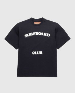 Stockholm Surfboard Club T-Shirt Feuille Club Noir | T-Shirts