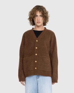 Séfr Cardigan Kaito Marron Mohair | Tricots