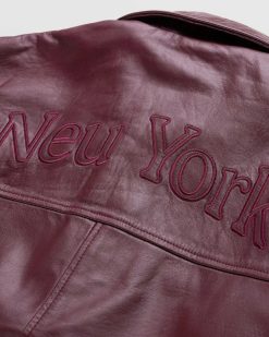 Highsnobiety Veste En Cuir Neu York Bordeaux | Vetements D'Exterieur