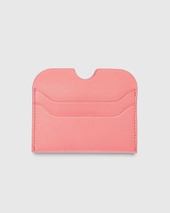 Acne Studios Porte-Cartes En Cuir Rose Electrique | Portefeuilles