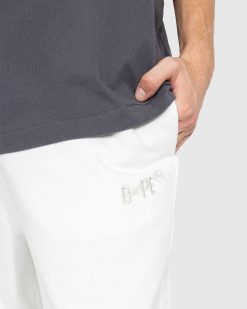 BAPE Pantalon De Survetement Fortement Delave Ivoire | Pantalon