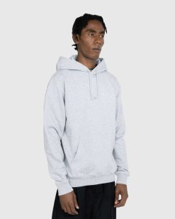 Stockholm Surfboard Club Sweat A Capuche Bjorn Logo Gris Melange | Sueurs