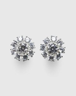 Hatton Labs Boucles D'Oreilles Puces Marguerite Argent | Bijoux