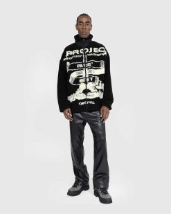 Y/Project Veste Polaire Jacquard Paris' Best Noir/Blanc Casse | Vetements D'Exterieur