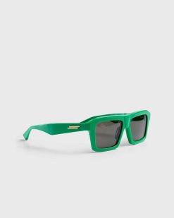 Bottega Veneta Lunettes De Soleil Carrees Classiques Vert/Vert | Des Lunettes De Soleil