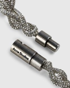 Acne Studios Collier Cordon Cristal Argent Antique/Argent | Bijoux