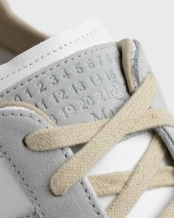 Maison Margiela Baskets Replica En Cuir De Veau Gris Clair | Baskets